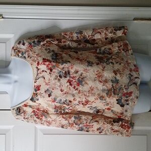 Monroe & Main Floral Lace  Long Sleeve Women's Top Sz L NWOT